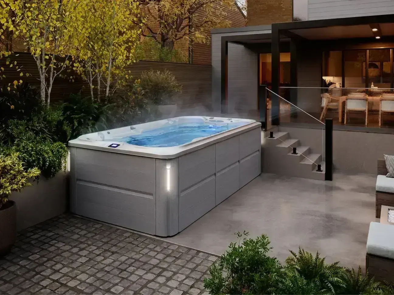 Swimming Pool Contractor building an in-ground pool in a Chestermere backyard near Chestermere Lake