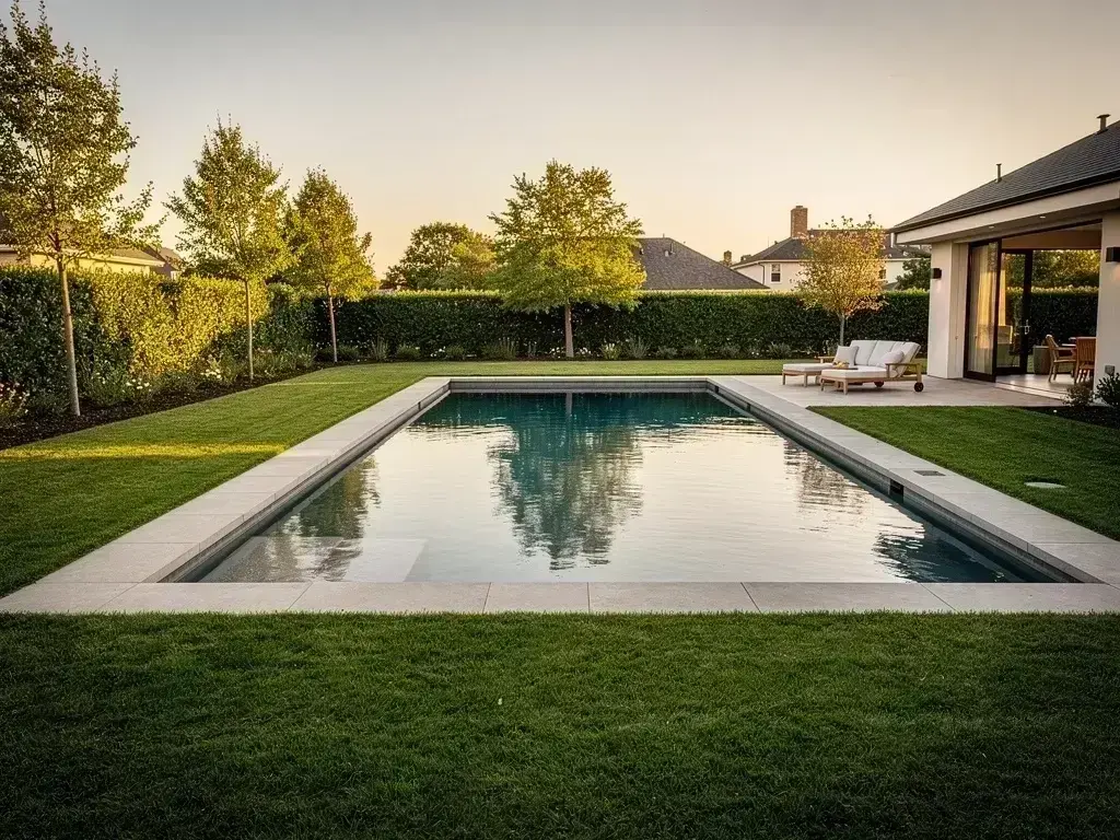 in-ground pool contractor working near Mahogany Lake with safety fence plans