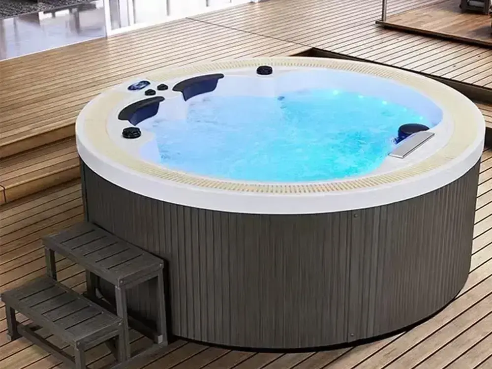 swim spa installation for a family home near Seton and Mahogany Golf Course