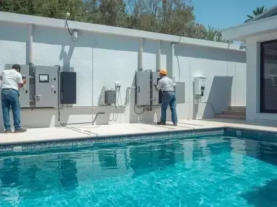 Swimming pool contractor planning a backyard pool install in Sunset Ridge Cochrane Alberta