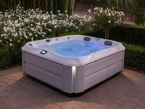 Swimming Pool Contractor installing semi in-ground pool in a Skyview Ranch backyard